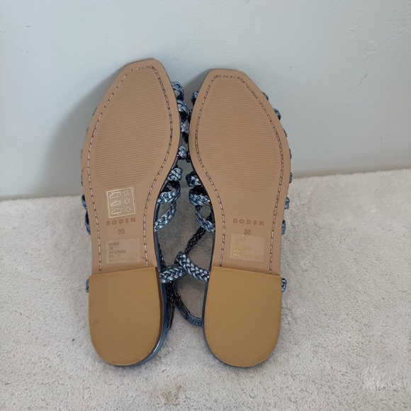 BODEN Woven Multistrap Flat Sandals size 38 - Picture 6 of 6